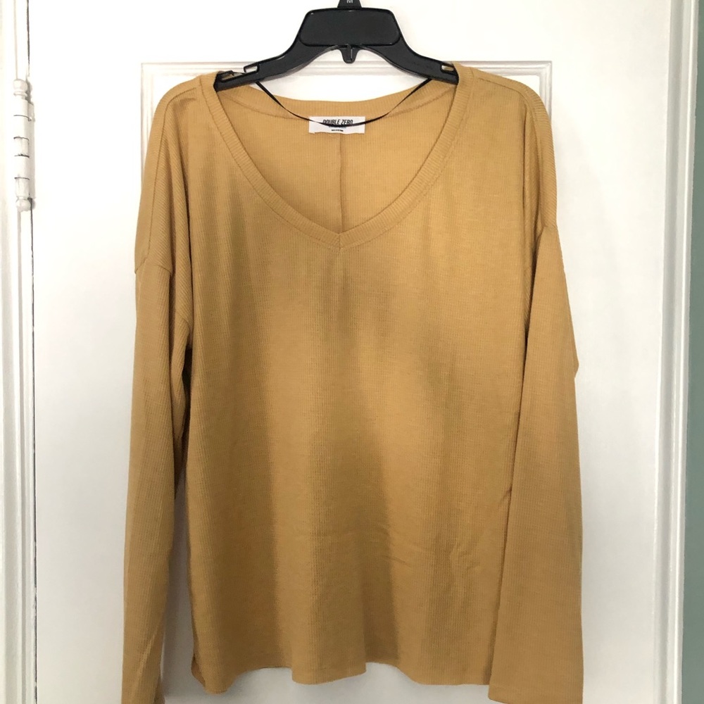 Long Sleeve Waffle Top Size M